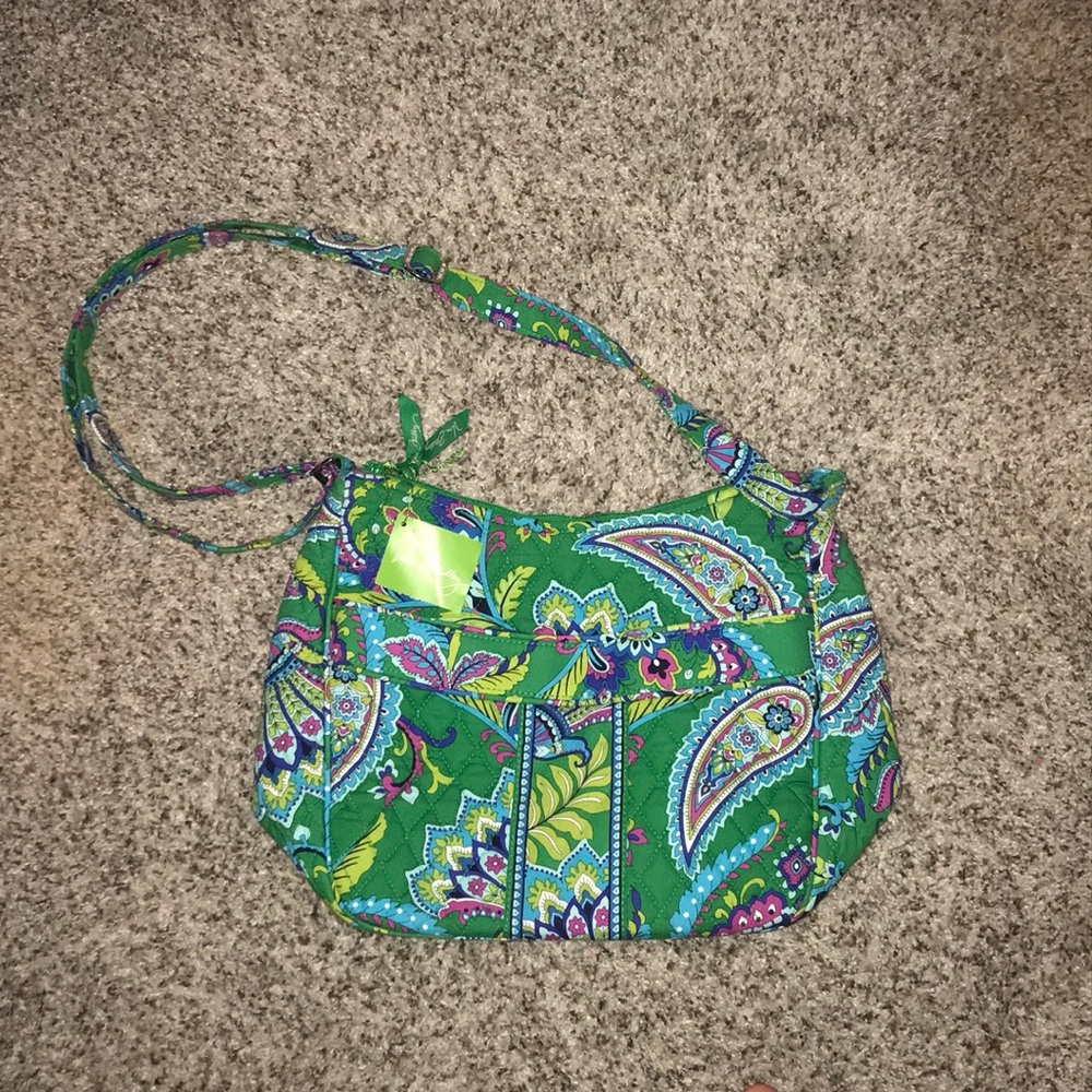 Vera Bradley Carryall Crossbody Emerald Paisley